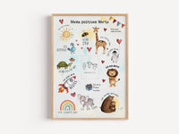 Affirmationsposter „Meine positiven Werte“ für Kinder