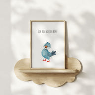 Vogel "Ich bin wie ich bin" - Kunstdruck Affirmation für Kinder