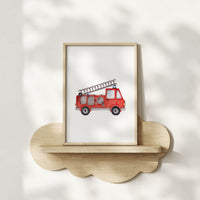 Feuerwehr - Kunstdruck für Kinder