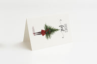 Frohes Fest – Mädchen mit Tannenbaum
