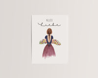 Alles Liebe - Blumenstrauß-Mädchen