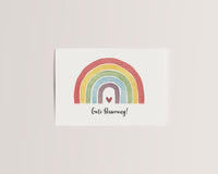 Gute Besserung – Regenbogenkarte mit Herz