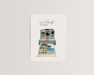 Collect Moments Not Things – Polaroidkamera Urlaubsmotiv