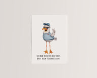 Ich bin hier für die Vibes. Und dein Fischbrötchen. – Partymöwe