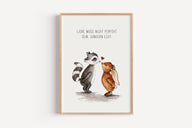 Hase und Waschbär - Kunstdruck