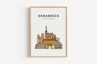 Osnabrück Skyline-Collage - Kunstdruck
