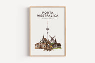 Porta Westfalica Skyline-Collage - Kunstdruck