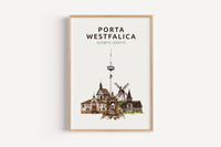 Porta Westfalica Skyline-Collage - Kunstdruck