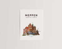 Meppen Skyline-Collage - Postkarte