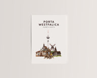 Porta Westfalica Skyline-Collage - Postkarte