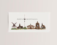 Porta Westfalica Skyline - Postkarte