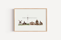 Porta Westfalica Skyline - Kunstdruck