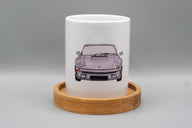 Silberner Sportwagen Front - Tasse 340ml