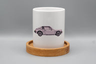Silberner Sportwagen Seitenansicht - Tasse 340ml