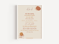 Affirmationsposter „Ich bin ich“ für Erwachsene
