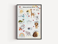 Affirmationsposter „Meine positiven Werte“ für Kinder