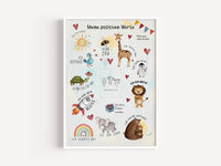 Affirmationsposter „Meine positiven Werte“ für Kinder