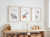 Pinguin "Ich bin glücklich" -  Kunstdruck Affirmation für Kinder