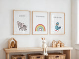 Vogel "Ich bin wie ich bin" -  Kunstdruck Affirmation für Kinder