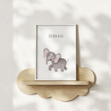 Elefant "Ich bin klug" -  Kunstdruck Affirmation für Kinder