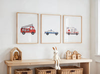 Rettungswagen -  Kunstdruck für Kinder