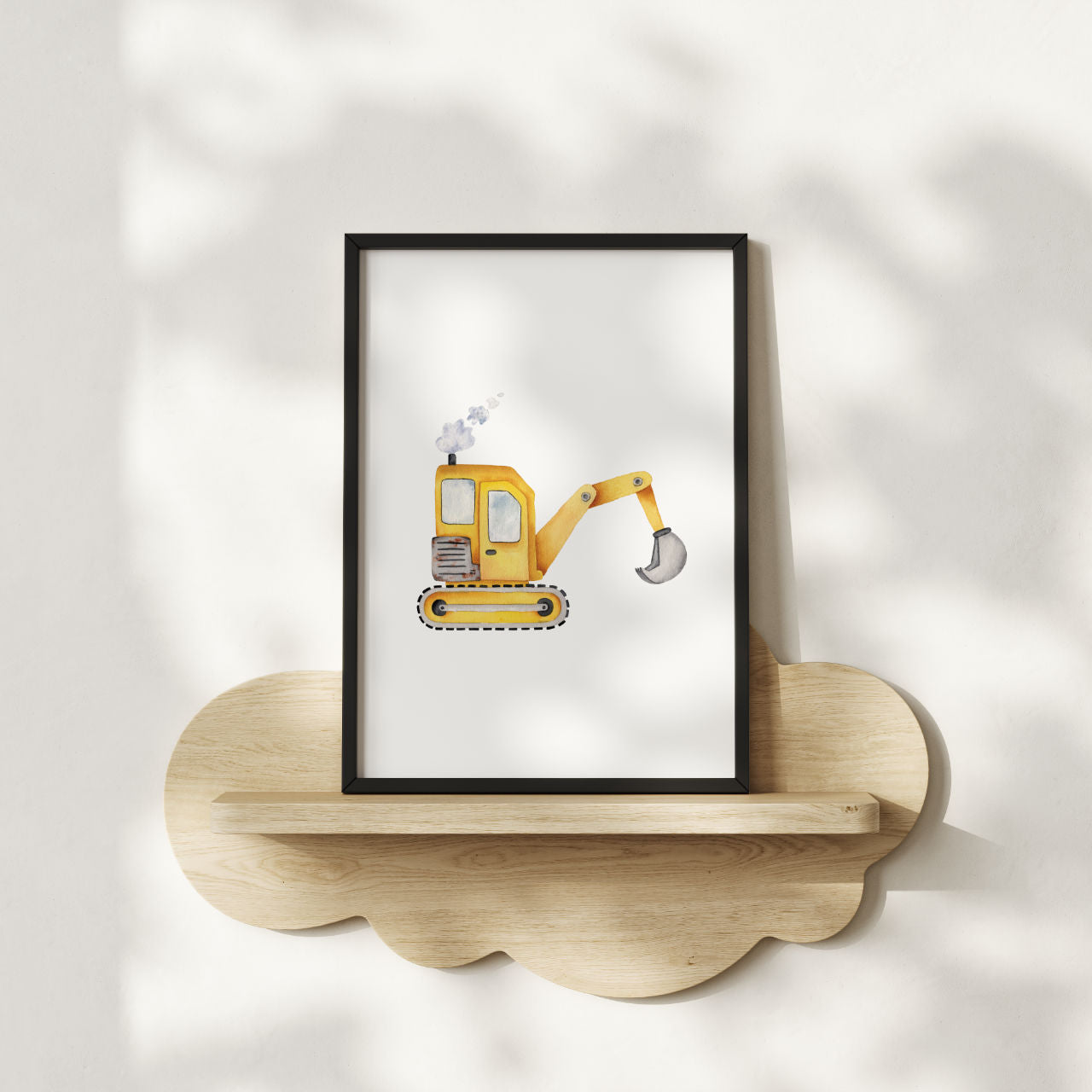 Bagger -  Kunstdruck für Kinder