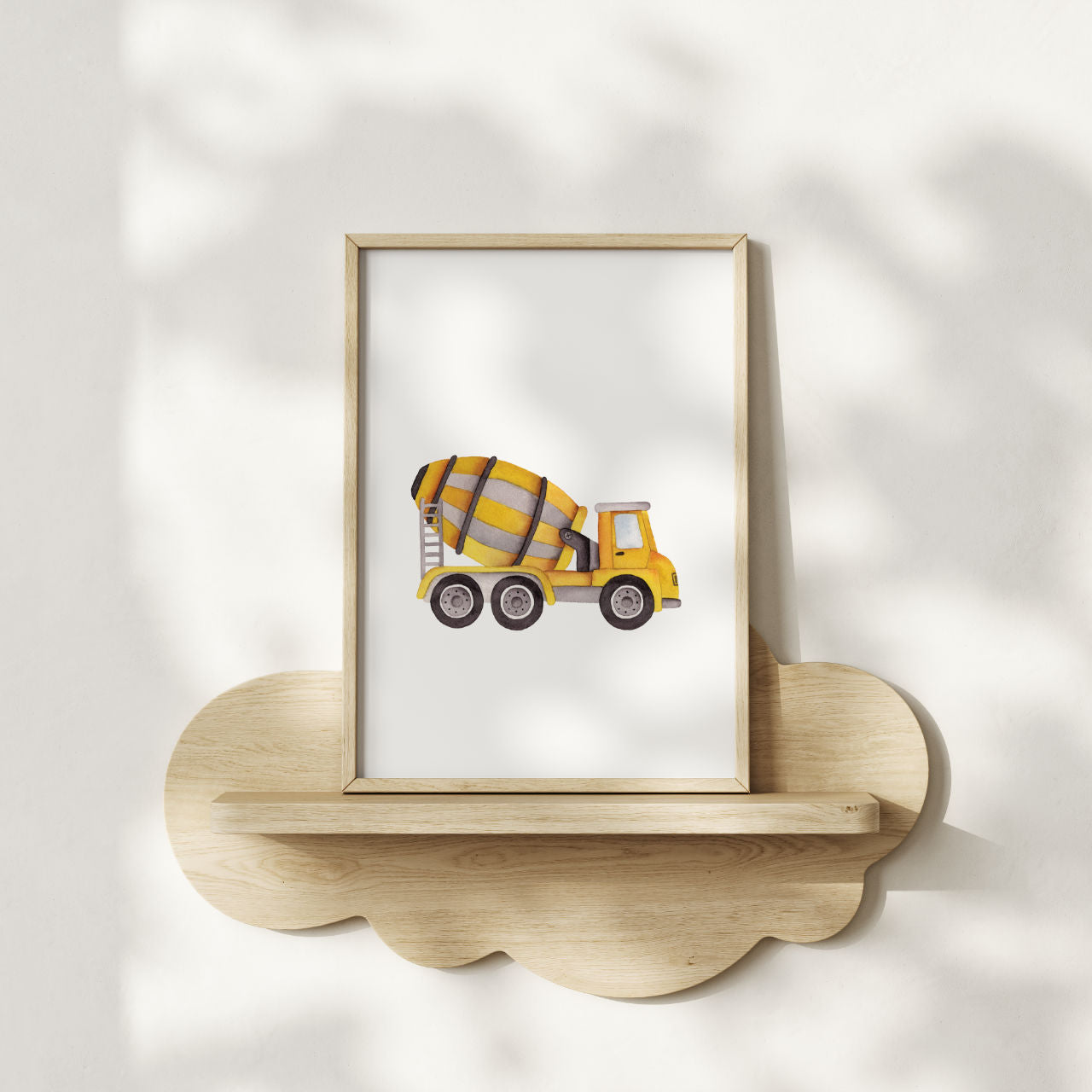Betonmischer -  Kunstdruck für Kinder