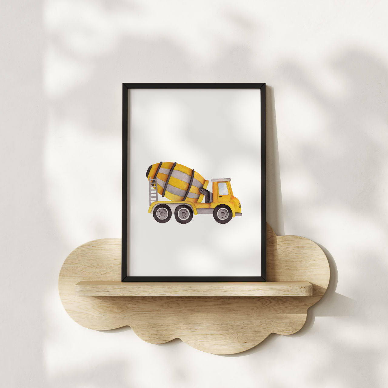 Betonmischer -  Kunstdruck für Kinder
