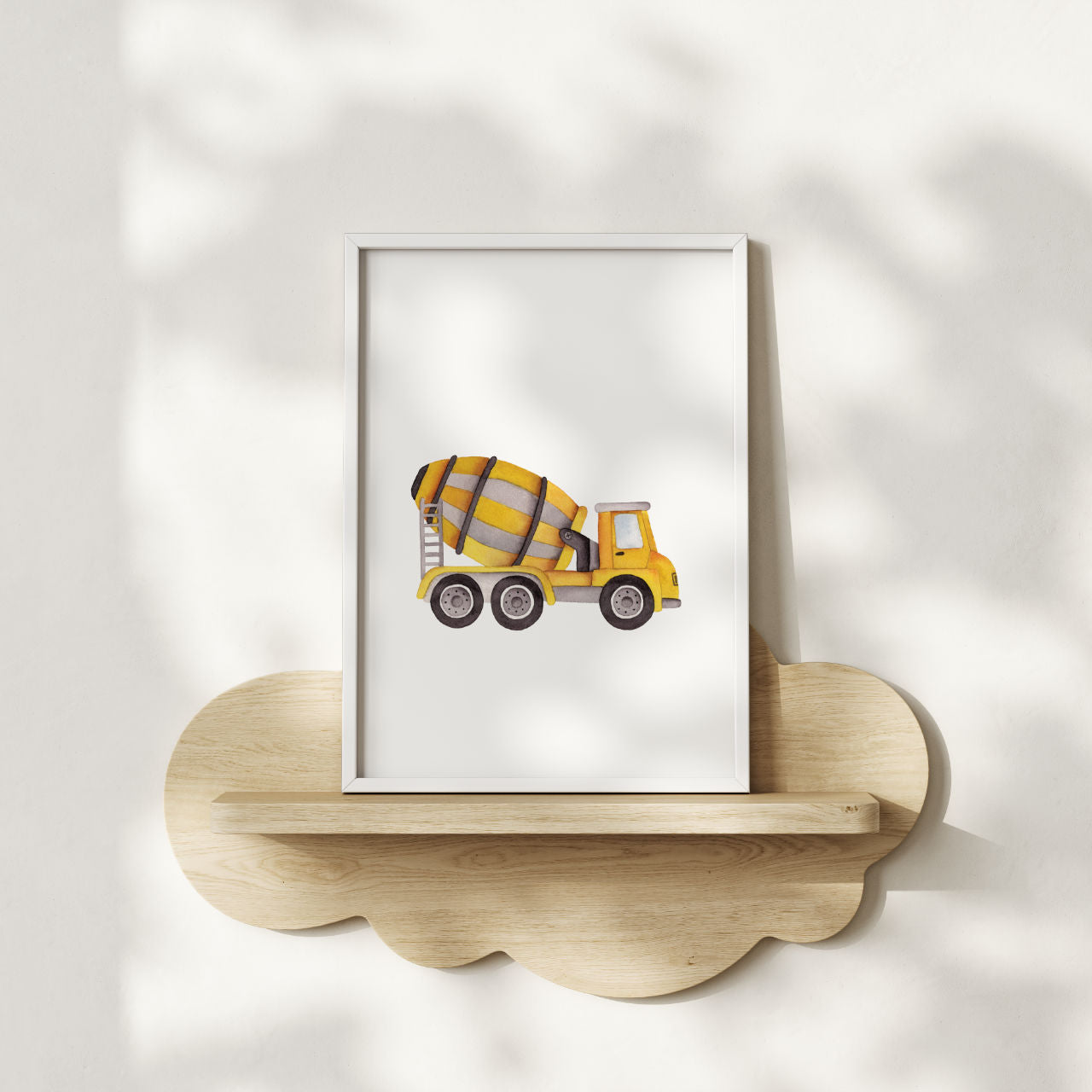 Betonmischer -  Kunstdruck für Kinder