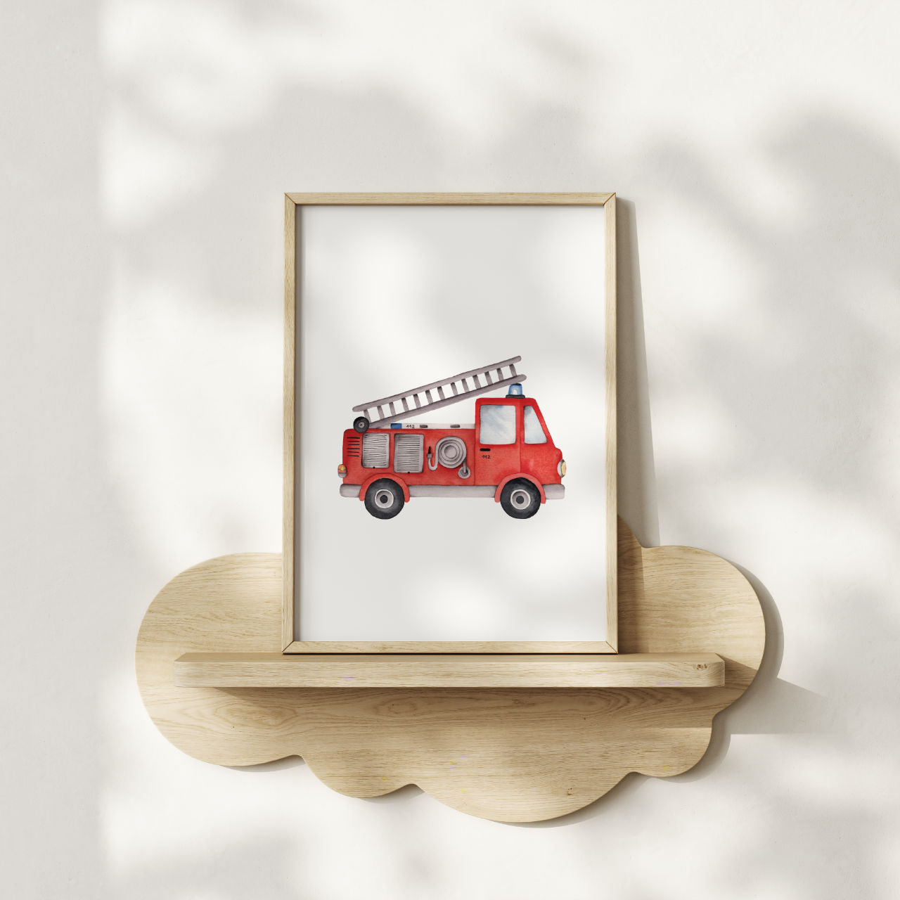 Feuerwehr -  Kunstdruck für Kinder
