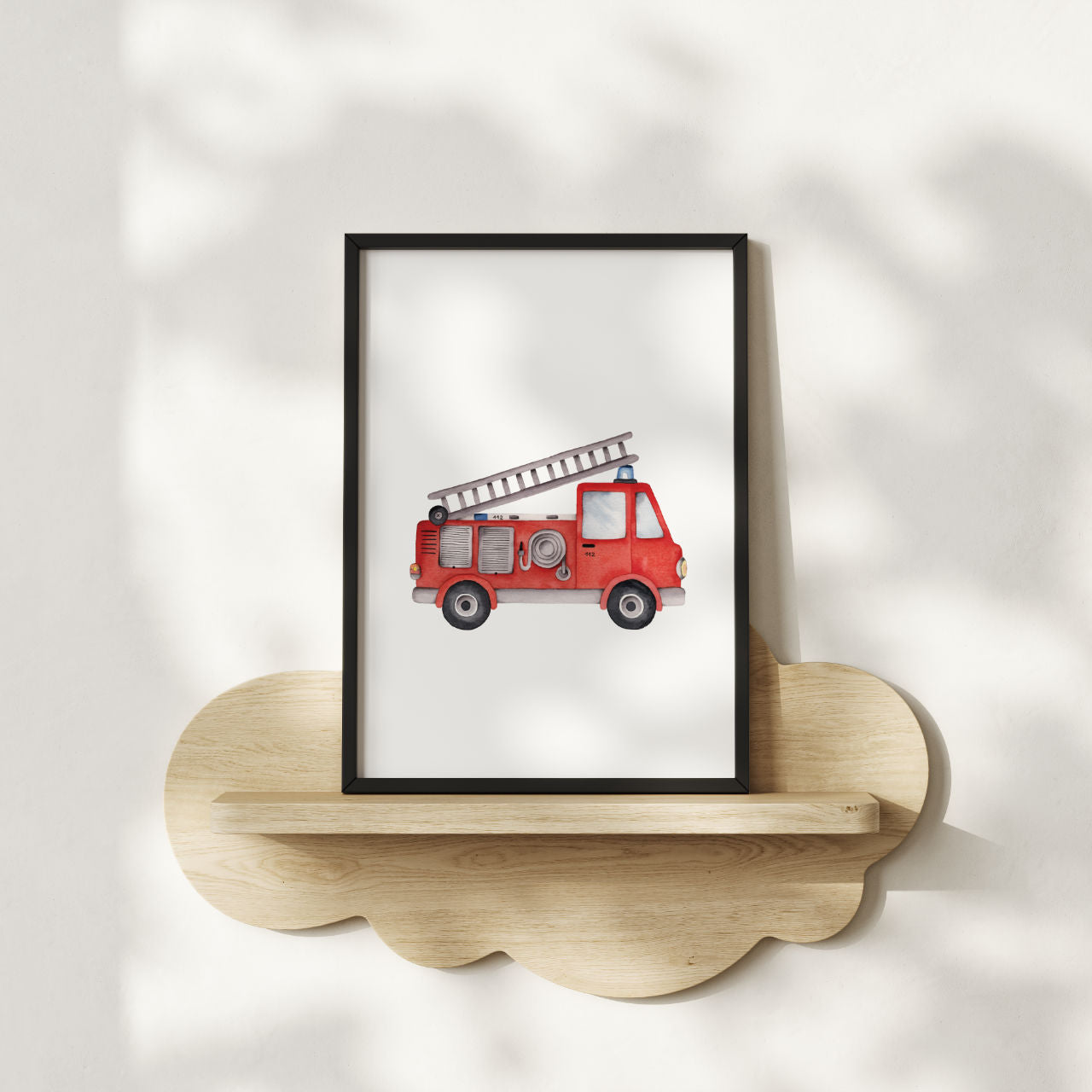 Feuerwehr -  Kunstdruck für Kinder