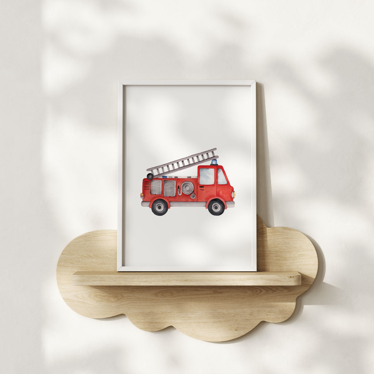 Feuerwehr -  Kunstdruck für Kinder