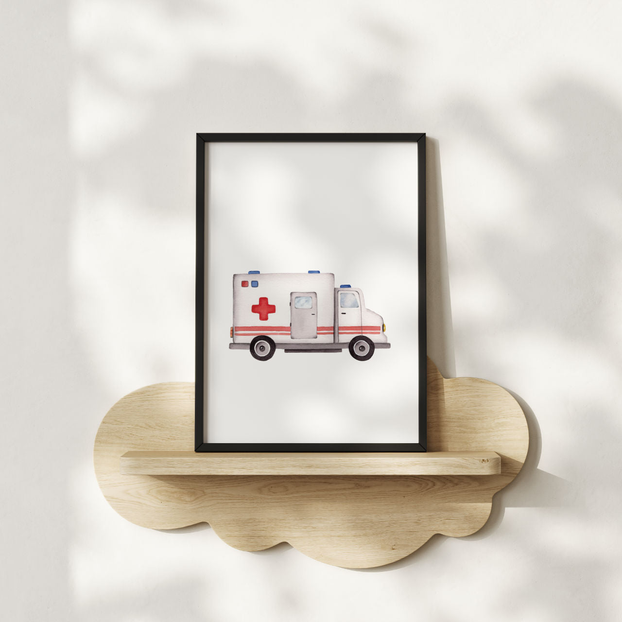 Rettungswagen -  Kunstdruck für Kinder