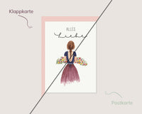 Alles Liebe - Blumenstrauß-Mädchen