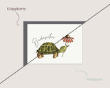 Dankeschön – Schildkröte mit Blüte