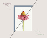 Blumige Grüße – Sonnenhut & Marienkäfer