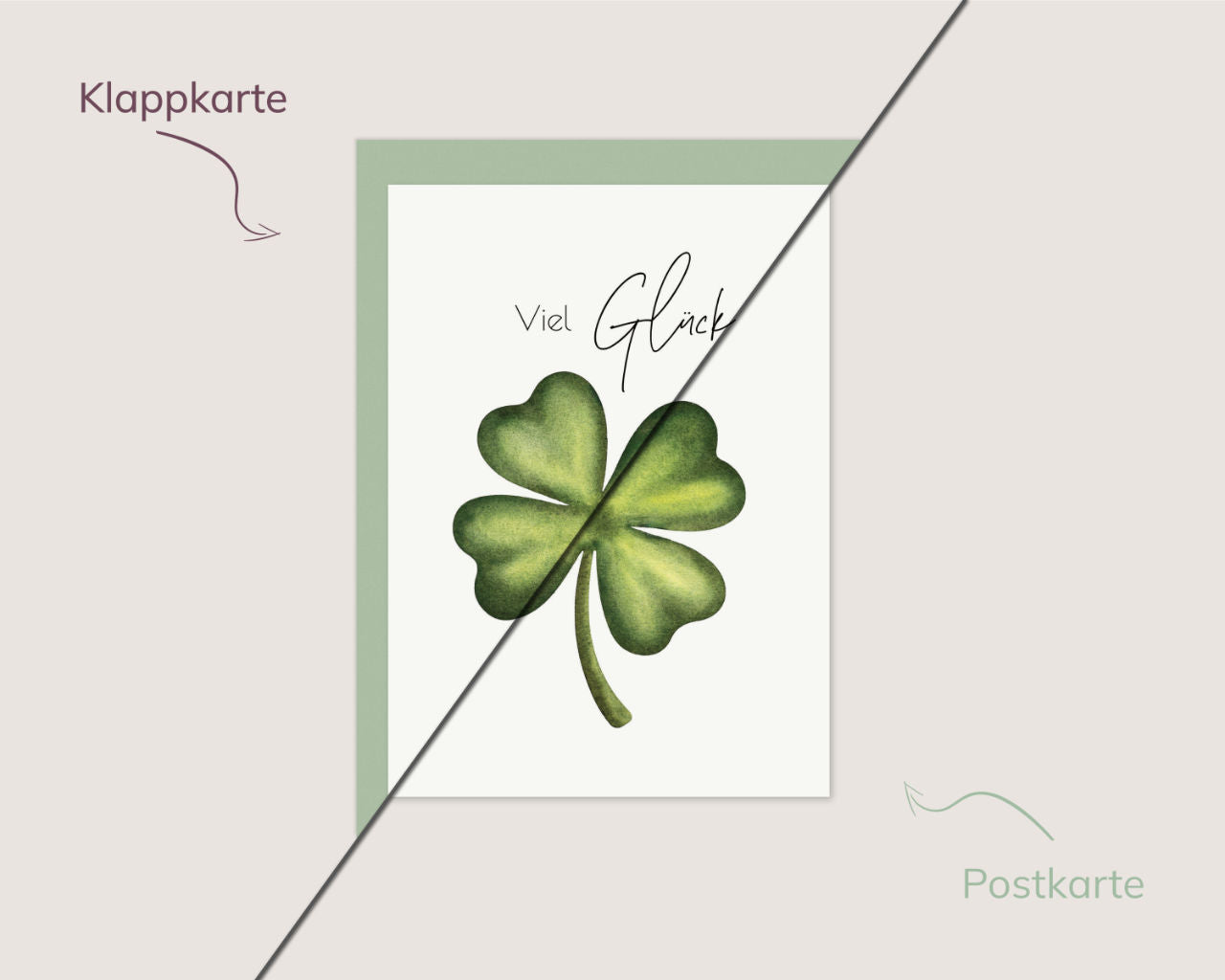 Viel Glück – Vierblättriges Kleeblatt
