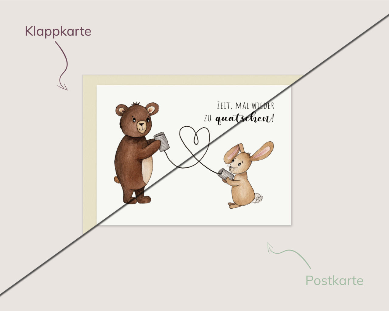 Lass mal wieder quatschen – Bär & Hase Dosentelefon