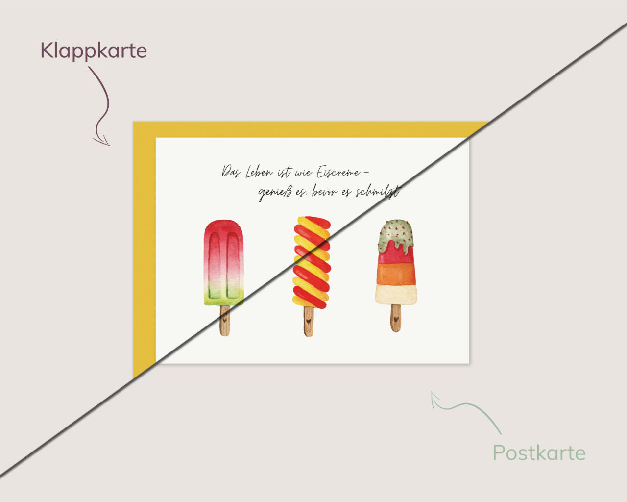 Das Leben ist wie Eiscreme – Buntes Eis am Stiel
