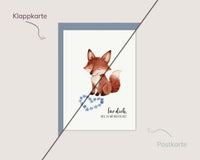 Weil du mir wichtig bist - Fuchs mit Blumenherz