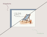 Ruhestand - Liegestuhl im Sand