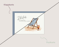 Ruhestand - Liegestuhl im Sand