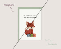 Du bist bereit – Fuchs mit ABC-Würfeln