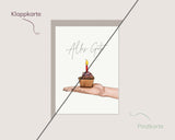 Alles Gute – Muffin mit Kerze
