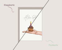 Alles Gute – Muffin mit Kerze