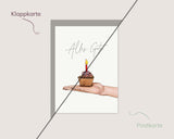 Alles Gute – Muffin mit Kerze