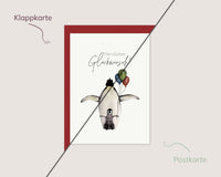 Herzlichen Glückwunsch – Pinguine mit Luftballons
