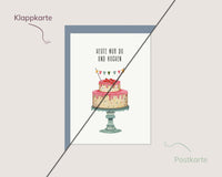 Heute nur du. Und Kuchen. – Zweistöckige Tortenkarte