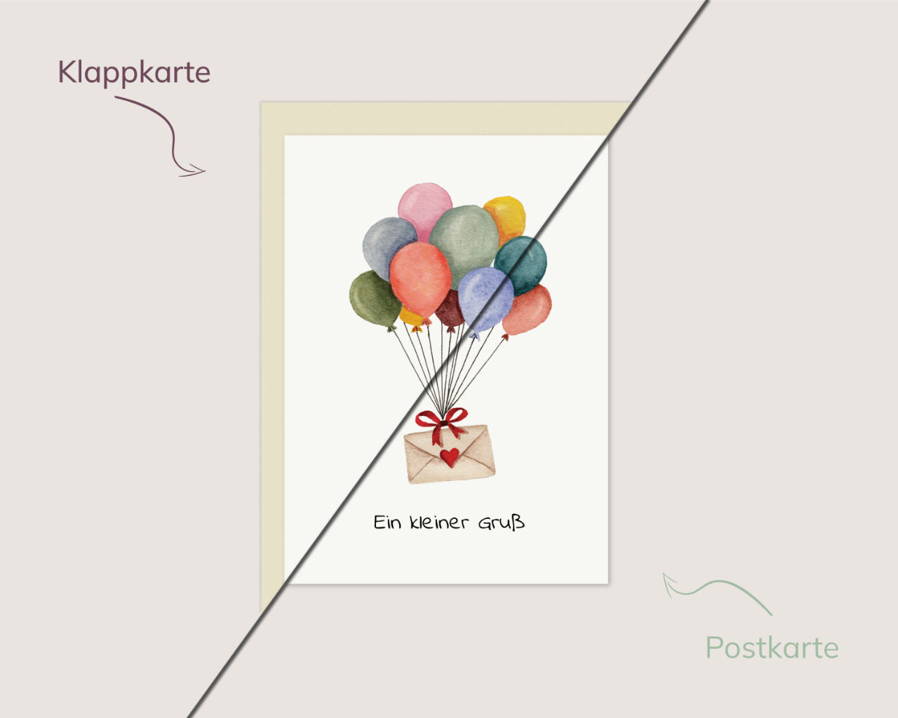 Ein kleiner Gruß – Brief an Luftballons