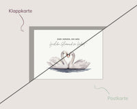 Zwei Herzen, ein Weg – Schwäne im Wasser